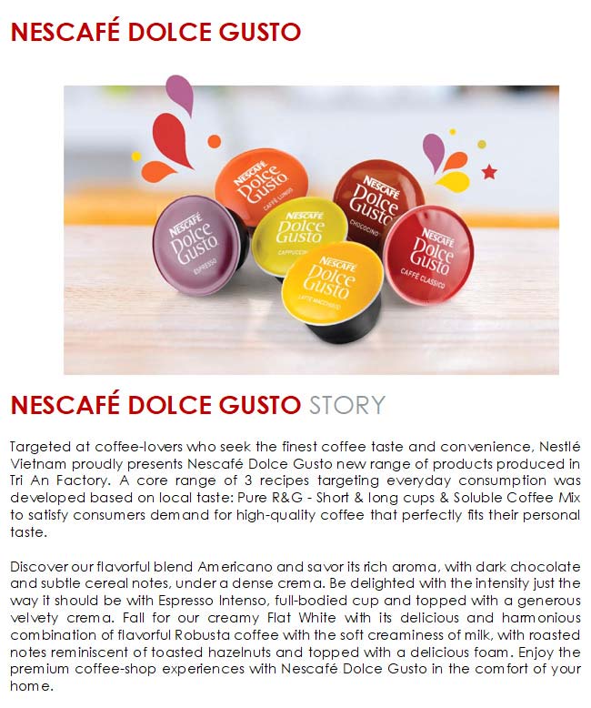 1Exports - NESCAFÉ DOLCE GUSTO