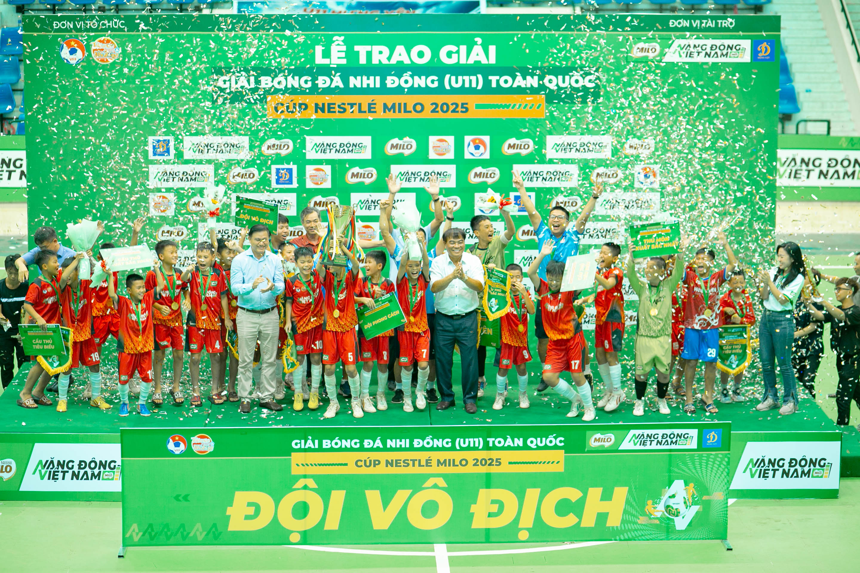 U11 Hưng Yên lần đầu vô địch Giải Bóng đá Nhi đồng Toàn quốc – Cúp Nestlé MILO 2025 sau trận chung kết đầy kịch tính