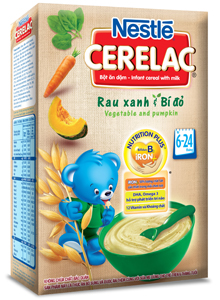 Nestlé Cerelac Rau xanh và Bí đỏ