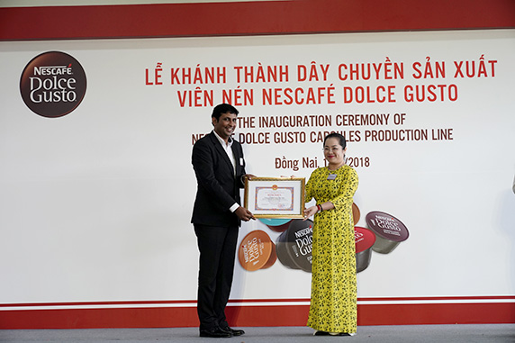 4khánh thành dây chuyền sản xuất viên nén NESCAFÉ Dolce Gusto tại Nhà máy Nestlé Trị An