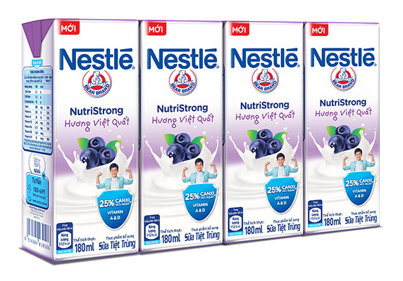 2Sữa tiệt trùng NESTLÉ mới đảm bảo 25% nhu cầu canxi mỗi ngày