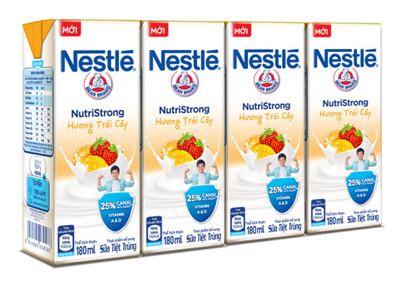 4Sữa tiệt trùng NESTLÉ mới đảm bảo 25% nhu cầu canxi mỗi ngày
