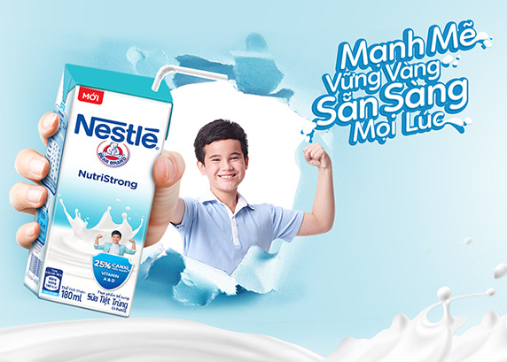 1Sữa tiệt trùng NESTLÉ mới đảm bảo 25% nhu cầu canxi mỗi ngày