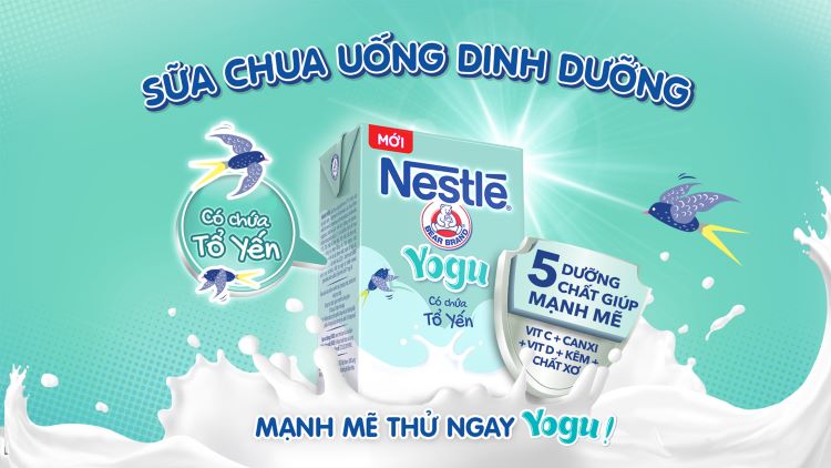 1Sữa chua uống dinh dưỡng Nestlé YOGU và Sữa NESVITA 5 loại đậu