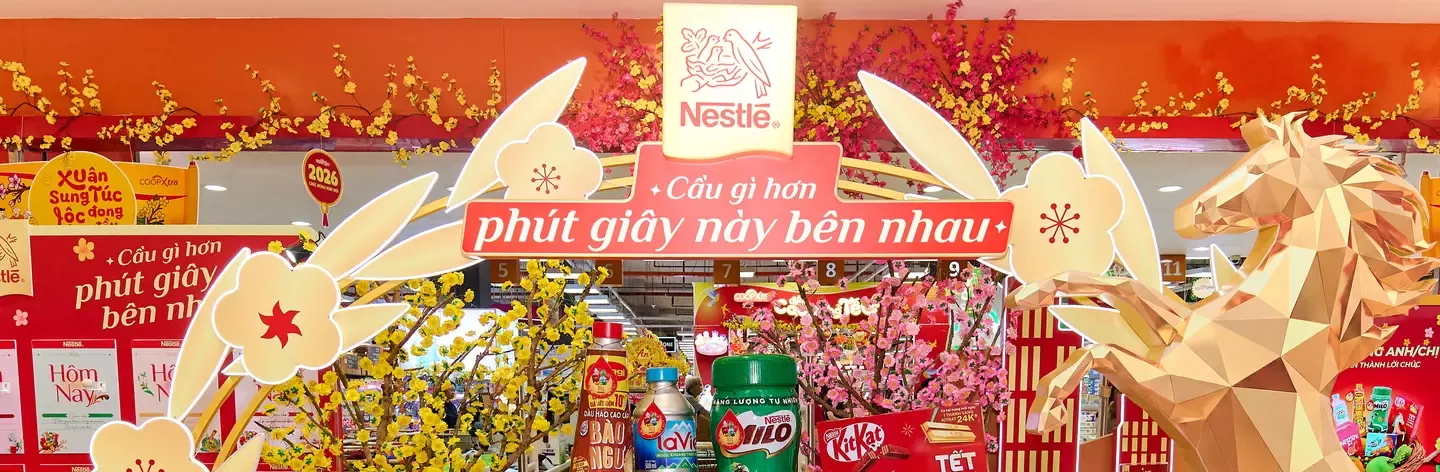 Gian hàng Tết của Nestlé Việt Nam nhân dịp Tết Nguyên Đán 2026
