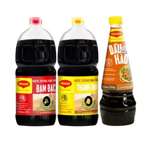 Dầu hào MAGGI 1.2kg – Nước tương MAGGI 1.8L