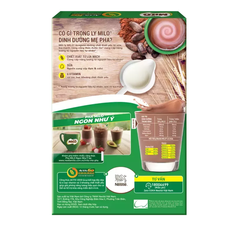 MILO BỘT HỘP GIẤY