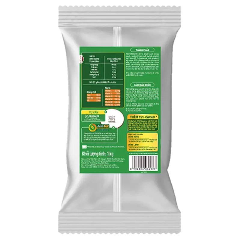 MILO BỘT 1KG DẠNG GÓI