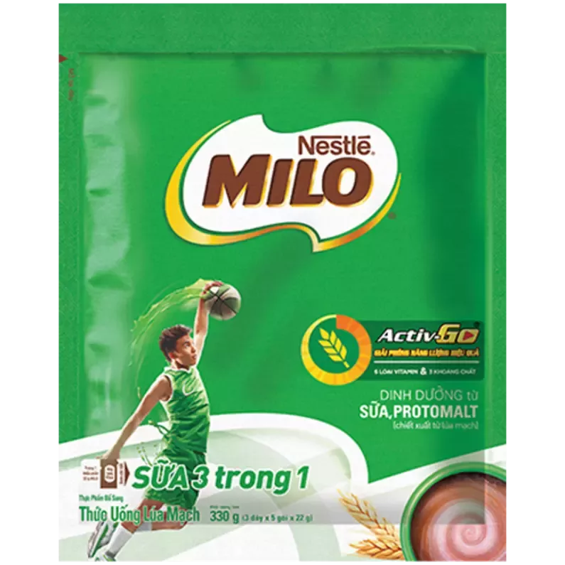 MILO BỘT 3 TRONG 1 330G