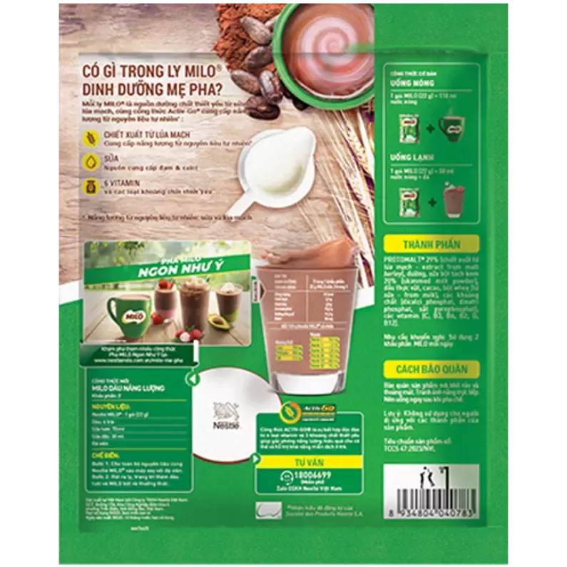MILO BỘT 3 TRONG 1 330G