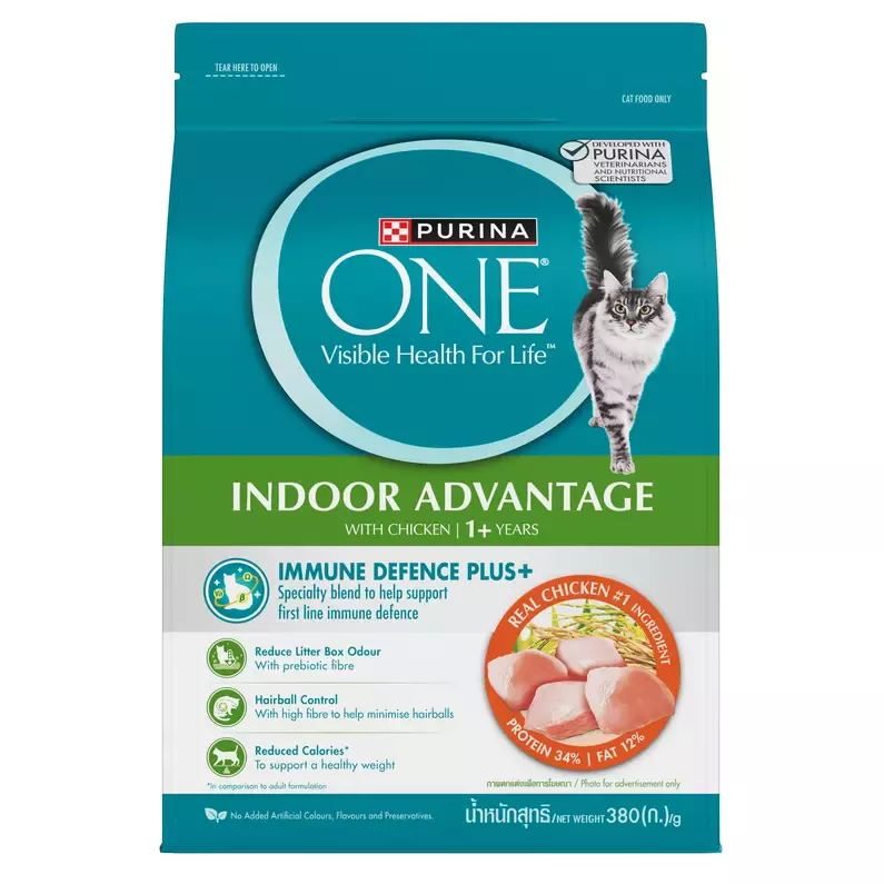 Thức ăn hỗn hợp hoàn chỉnh PURINA ONE cho mèo trưởng thành nuôi trong nhà vị gà 380g