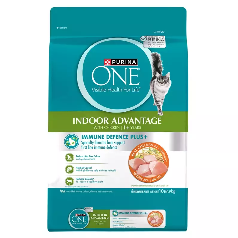 Thức ăn hỗn hợp hoàn chỉnh PURINA ONE cho mèo trưởng thành nuôi trong nhà vị gà 10kg