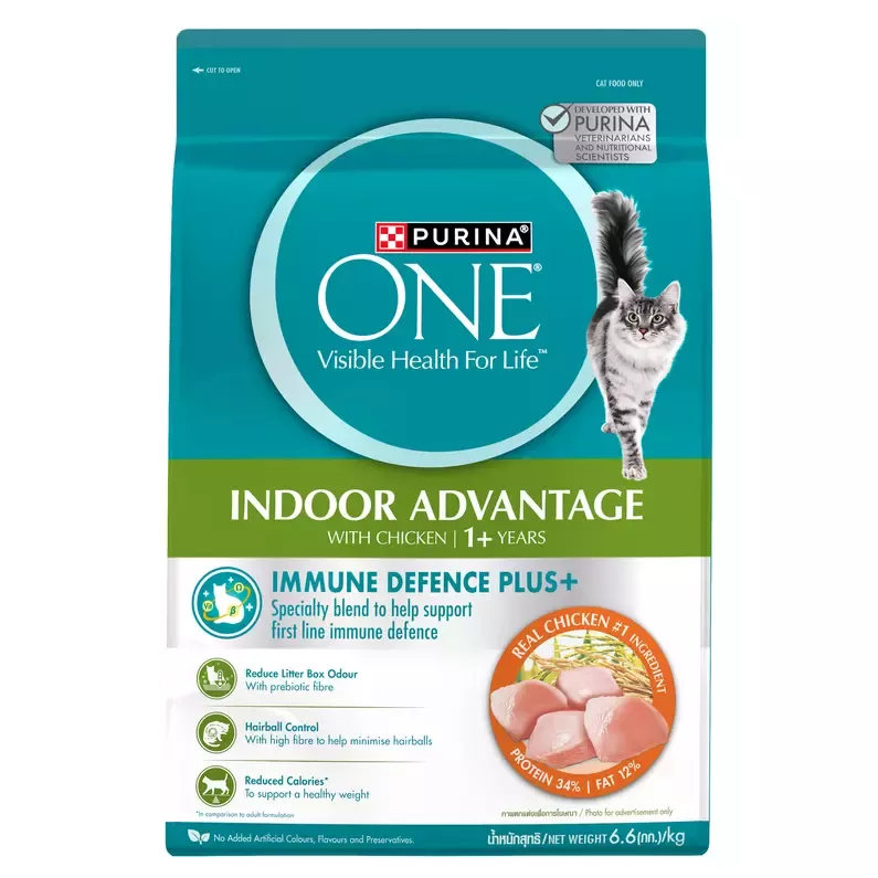 Thức ăn hỗn hợp hoàn chỉnh PURINA ONE cho mèo trưởng thành nuôi trong nhà vị gà 6.6kg