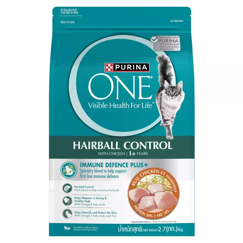 Thức ăn hỗn hợp hoàn chỉnh PURINA ONE cho mèo tiêu búi lông 2.7kg