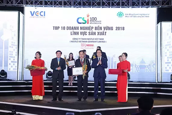 1Top 10 Doanh nghiệp bền vững lĩnh vực sản xuất 2018