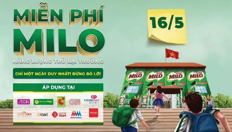 Hơn 2 triệu hộp Milo miễn phí tiếp năng lượng cho trẻ trở lại trường