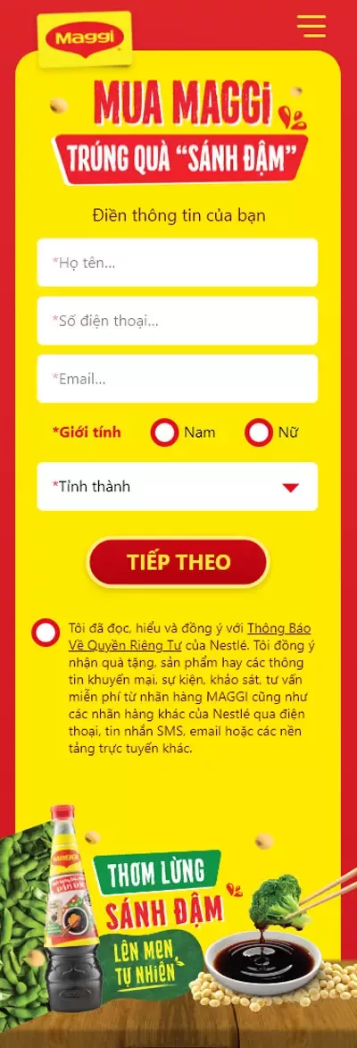 Bước 2 điền thông tin