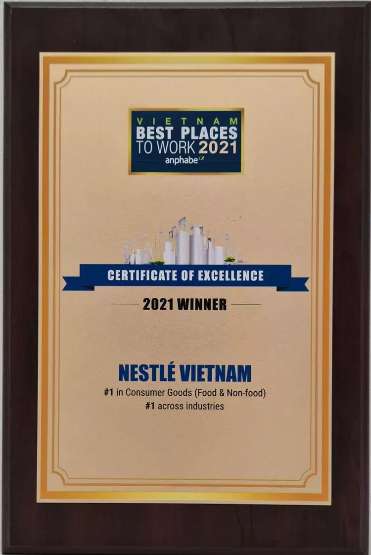 Nestlé Việt Nam được vinh danh Nơi Làm Việc Tốt Nhất 3